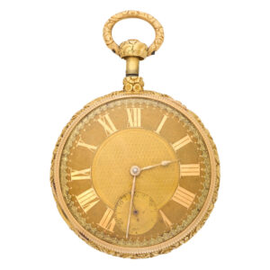 English 18K gold quarter repeating key wind watch Circa 1777