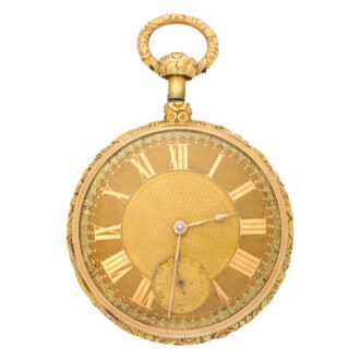 English 18K gold quarter repeating key wind watch Circa 1777