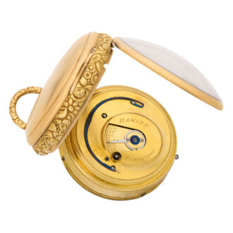 English 18K gold quarter repeating key wind watch Circa 1777