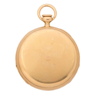French 18K gold quarter repeating cylinder watch Circa 1830