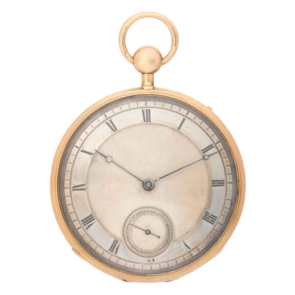 French 18K gold quarter repeating cylinder watch Circa 1830