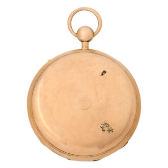 French 18K gold quarter repeating cylinder watch Circa 1830