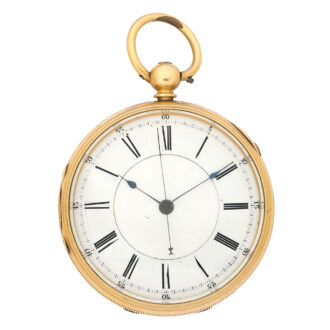 English 18K gold lever center seconds watch Circa 1870