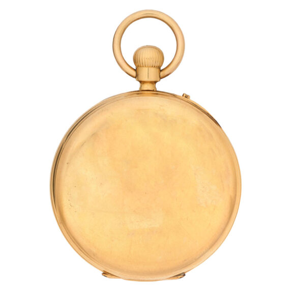 English 18K gold hunting cased keyless pocket watch Circa 1884 English 18K gold hunting cased keyless pocket watch Circa 1884