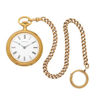 Swiss 18 carat gold open faced keyless ladies' watch Circa 1899