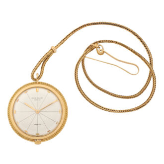Rare Swiss 18 carat gold open faced keyless watch Circa 1961