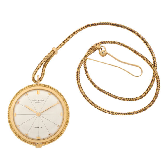 Rare Swiss 18 carat gold open faced keyless watch Circa 1961