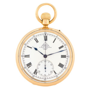 Very fine English 18K gold lever chronograph Circa 1901