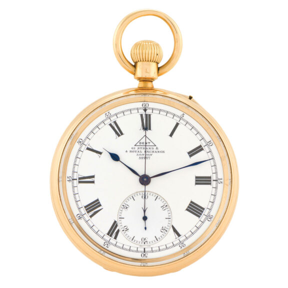Very fine English 18K gold lever chronograph Circa 1901 Very fine English 18K gold lever chronograph Circa 1901