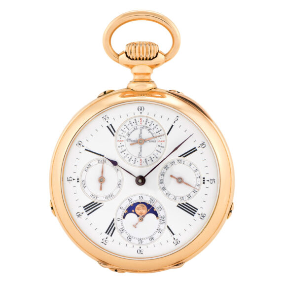 Very fine Swiss 18K gold perpetual calendar watch Circa 1900