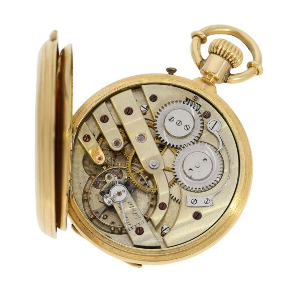 Swiss 18k gold hunting cased ankerchronometer Circa 1865 Swiss 18k gold hunting cased ankerchronometer Circa 1865