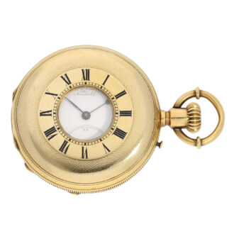Swiss gold half hunting cased ankerchronometer Circa 1865 Swiss gold half hunting cased ankerchronometer Circa 1865