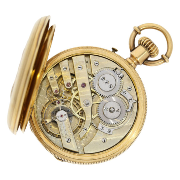 Swiss gold half hunting cased ankerchronometer Circa 1865 Swiss gold half hunting cased ankerchronometer Circa 1865