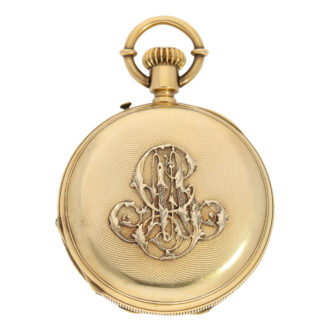 Swiss gold half hunting cased ankerchronometer Circa 1865 Swiss gold half hunting cased ankerchronometer Circa 1865