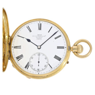 Very fine English gold hunting cased lever watch Circa 1875