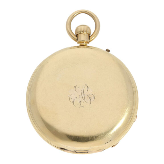 Very fine English gold hunting cased lever watch Circa 1875 Very fine English gold hunting cased lever watch Circa 1875
