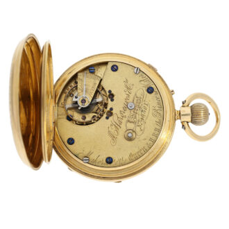 English deck watch with stoppable center seconds Circa 1880 English deck watch with stoppable center seconds Circa 1880
