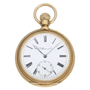 Swiss gold open faced ankerchronometer watch Circa 1870