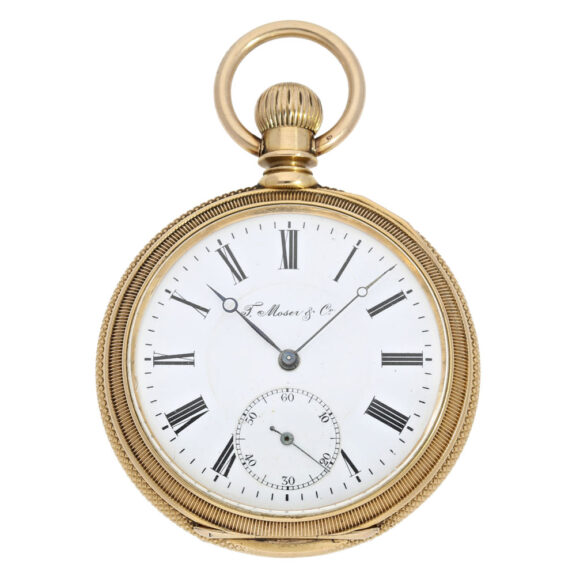 Swiss gold open faced ankerchronometer watch Circa 1870