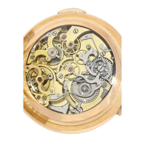 Swiss rose gold quarter repeating chronograph Circa 1900 Swiss rose gold quarter repeating chronograph Circa 1900