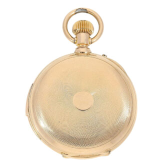 Swiss rose gold open faced quarter repeating lever Circa 1885