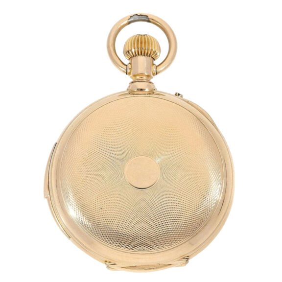 Swiss rose gold open faced quarter repeating lever Circa 1885 Swiss rose gold open faced quarter repeating lever Circa 1885