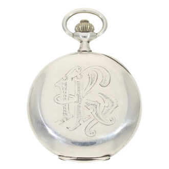 Swiss open faced chronograph with 15 min counter Circa 1915