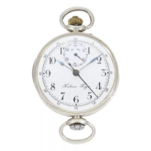 Early Russian silver former wristwatch chronograph Circa 1910