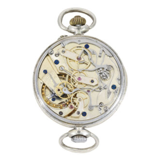 Early Russian silver former wristwatch chronograph Circa 1910