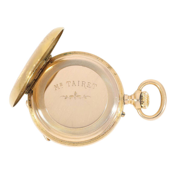Swiss 18 carat gold and enamel pendant watch Circa 1890 Swiss 18 carat gold and enamel pendant watch Circa 1890