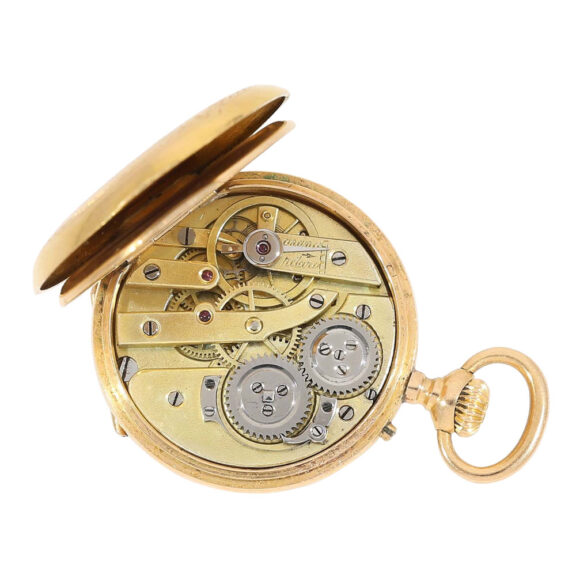 Swiss 18 carat gold and enamel pendant watch Circa 1890 Swiss 18 carat gold and enamel pendant watch Circa 1890