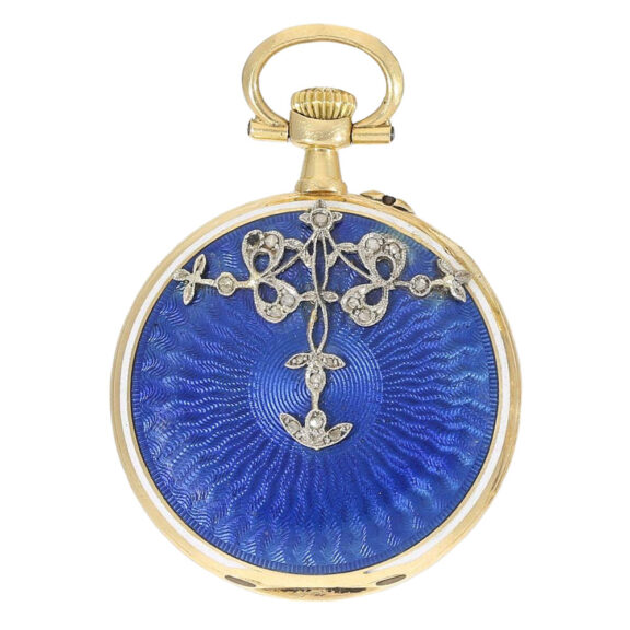 Swiss gold decorated Belle Epoque pendant watch Circa 1900
