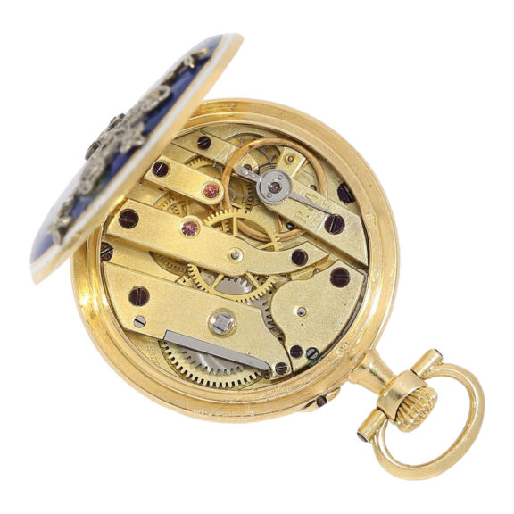 Swiss gold decorated Belle Epoque pendant watch Circa 1900 Swiss gold decorated Belle Epoque pendant watch Circa 1900
