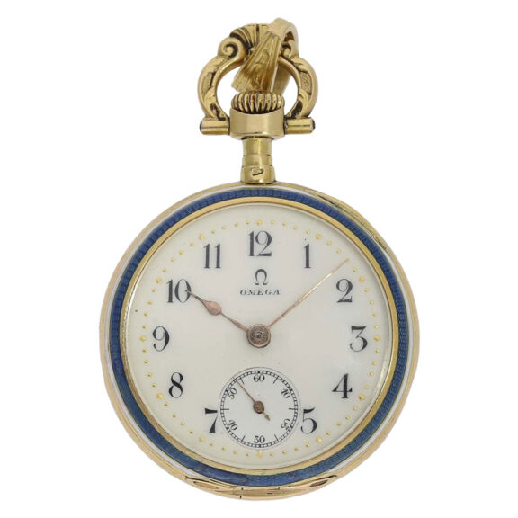 Swiss gold decorated Art Nouveau pendant watch Circa 1900 Swiss gold decorated Art Nouveau pendant watch Circa 1900
