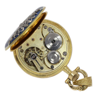 Swiss gold decorated Art Nouveau pendant watch Circa 1900
