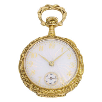 Swiss gold in Renaissance style decorated lever Circa 1900