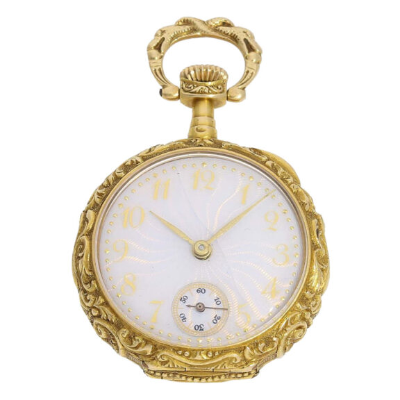 Swiss gold in Renaissance style decorated lever Circa 1900 Swiss gold in Renaissance style decorated lever Circa 1900
