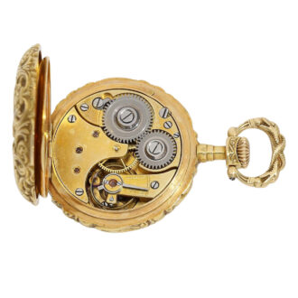 Swiss gold in Renaissance style decorated lever Circa 1900