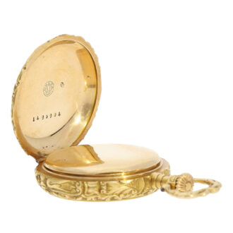 Swiss gold in Renaissance style decorated lever Circa 1900