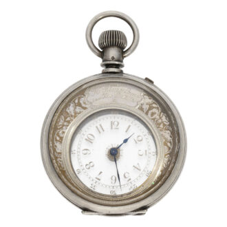 Rare Swiss silver glazed 'mysterieus' pocket watch Circa 1889