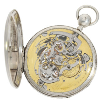 Large silver quarter repeater with skeletonized dial Circa 1830 Large silver quarter repeater with skeletonized dial Circa 1830