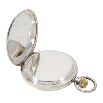 Swiss silver half hunting cased pocket chronometer Circa 1890