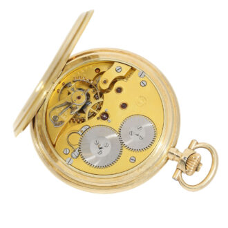 Probably unique gold hunting cased lever watch Circa 1919
