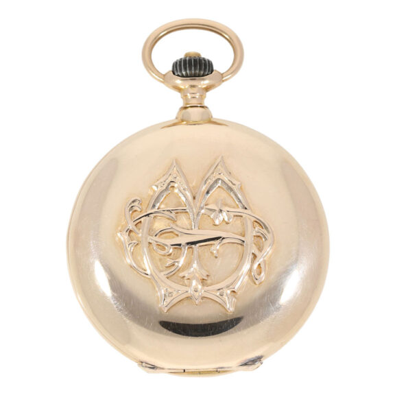 Swiss 14k rose gold hunting cased pocket watch Circa 1910 Swiss 14k rose gold hunting cased pocket watch Circa 1910