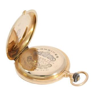 Swiss 14k rose gold hunting cased pocket watch Circa 1910