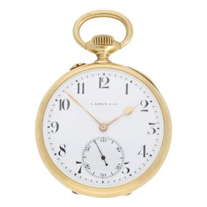Highly interesting French 18k gold deck watch Circa 1900