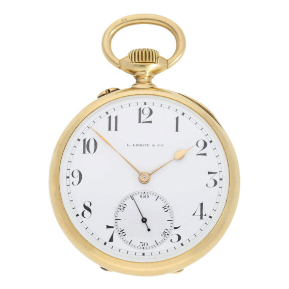Highly interesting French 18k gold deck watch Circa 1900