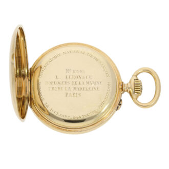 Highly interesting French 18k gold deck watch Circa 1900
