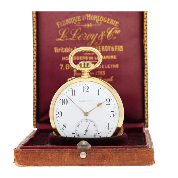 Highly interesting French 18k gold deck watch Circa 1900 Highly interesting French 18k gold deck watch Circa 1900