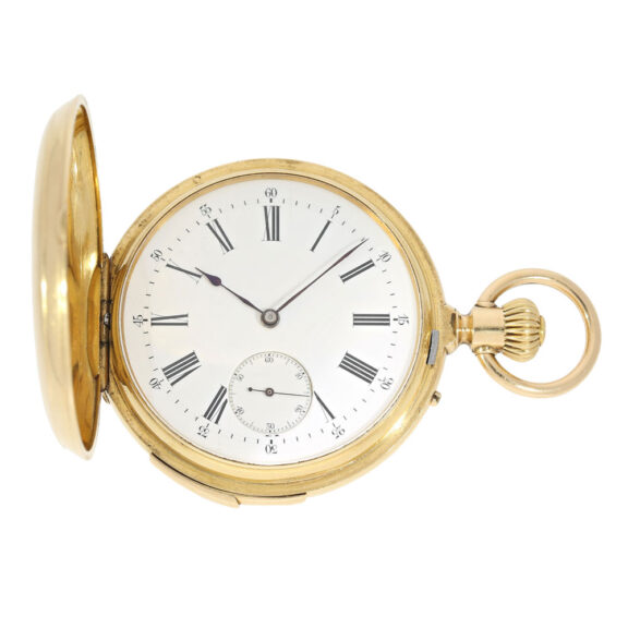 Exquisite Swiss gold quarter repeating chronometer Circa 1890